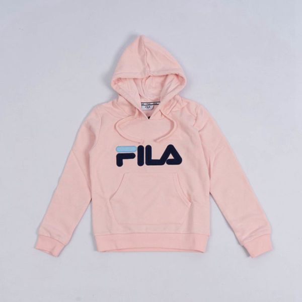 Blusa Moletom Capuz Fila Rapaz Rosa - Fila Deckle Portugal Lojas,KFWC-13654